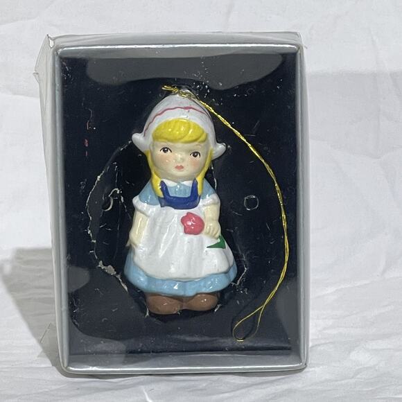 Berman & Anderson Inc. Other - Vintage Berman Anderson Trims in Ceramic Christmas Ornament Dutch Girl w Tulip